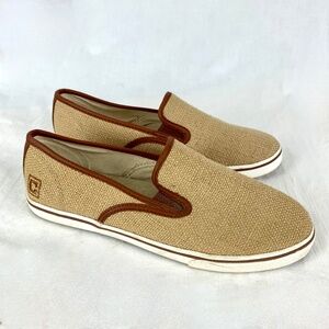 Chaps Womens Jessica Flats Shoes 9B Brown Low Top Round Toe Slip On Excellent